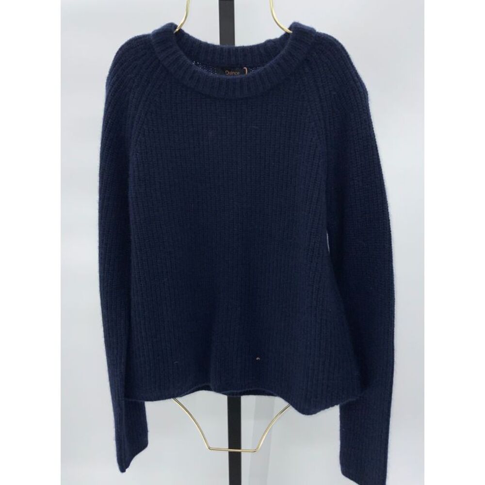 Quince Mongolian Cashmere Fisherman Crew Neck Navy Blue Women's Sweater XS, NWT - Picture 5 of 5